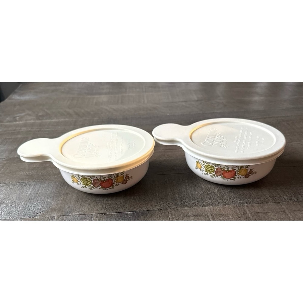 VTG Corning Ware Spice of Life Grab It Bowls with lids  (model P-150-B)